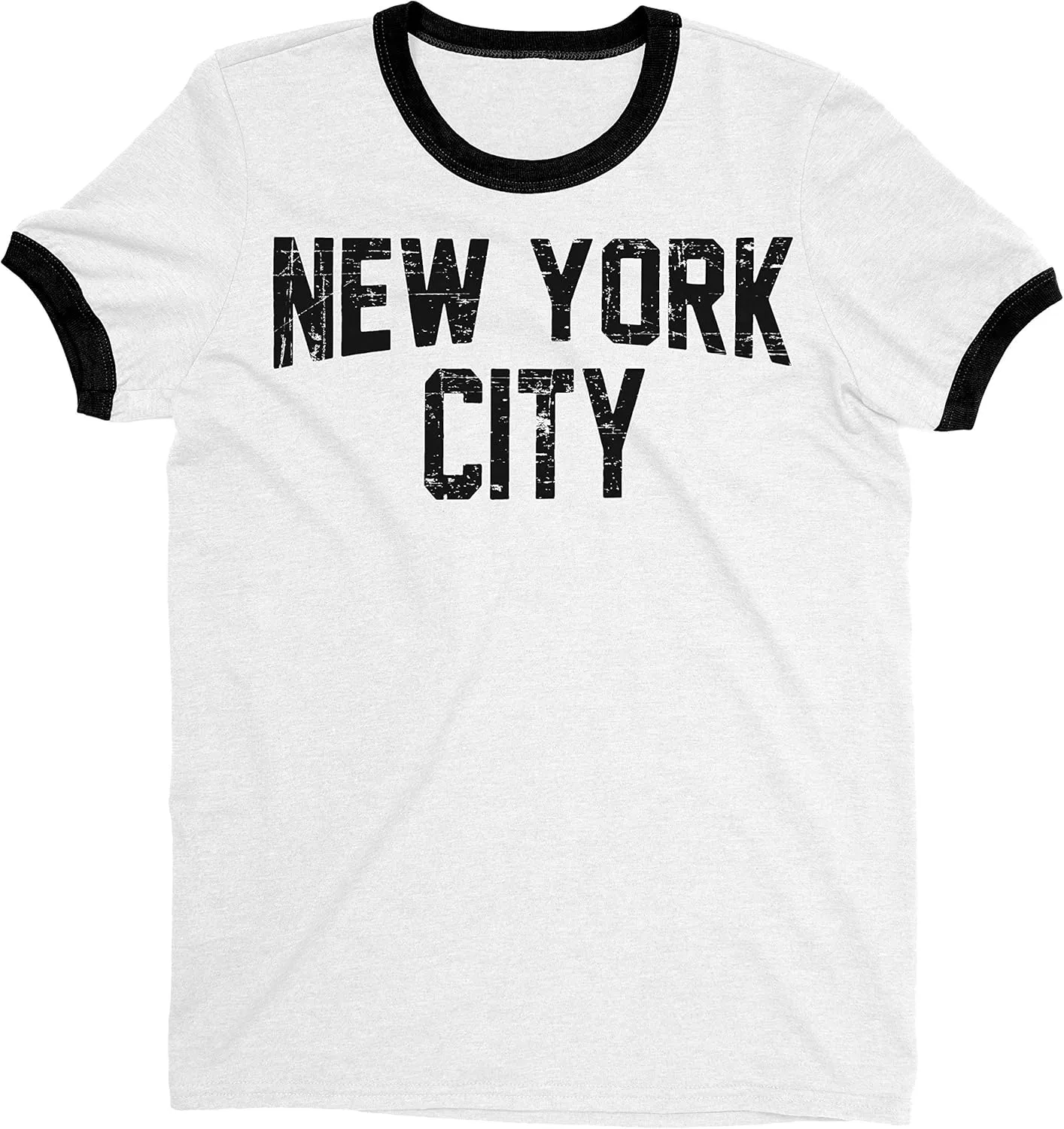 New York City Ringer Tee T-Shirt Retro Style Men's Shirt