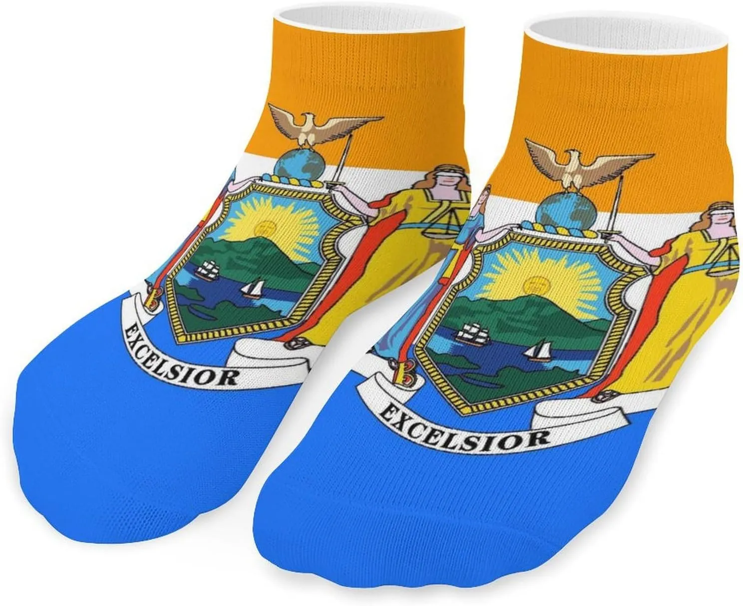 New York State Flag Unisex Ankle Socks Low Cut Funny Print Athletic No Show Stocking