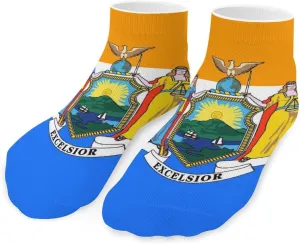 New York State Flag Unisex Ankle Socks Low Cut Funny Print Athletic No Show Stocking