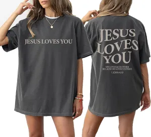 Oversized Tshirts for Women Christian Shirts Faith Over Fear Shirt Short Sleeve Jesus Tees Loose Casual Religious Tops