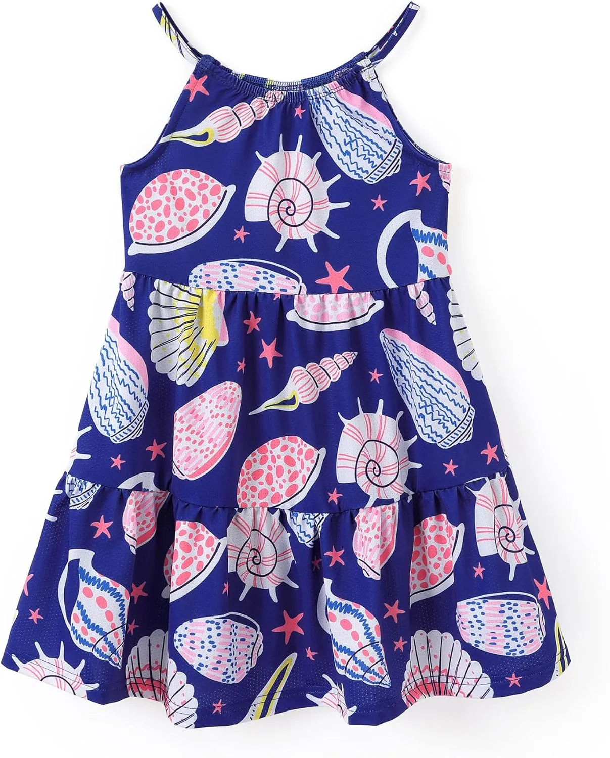 PATPAT Girls' Summer Dress Multipack  Quick-Dry, Cooling Fabric with Hawaiian & Mermaid Prints for Toddlers 2-8 Years