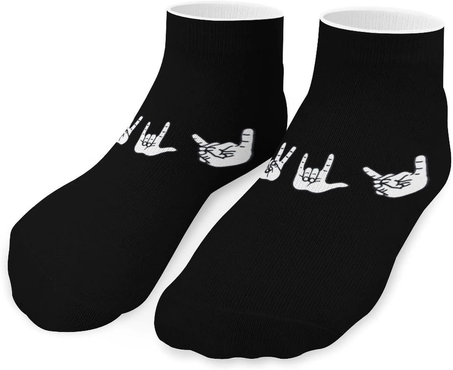 Peace Love Rock Unisex Low Cut Socks No Show Athletic Running Ankle Sock