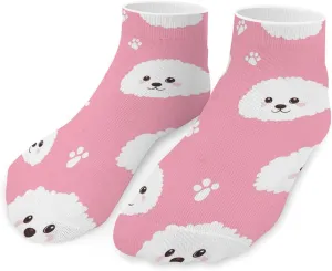 Poodle Dog Paws Unisex Low Cut Socks No Show Athletic Running Ankle Sock