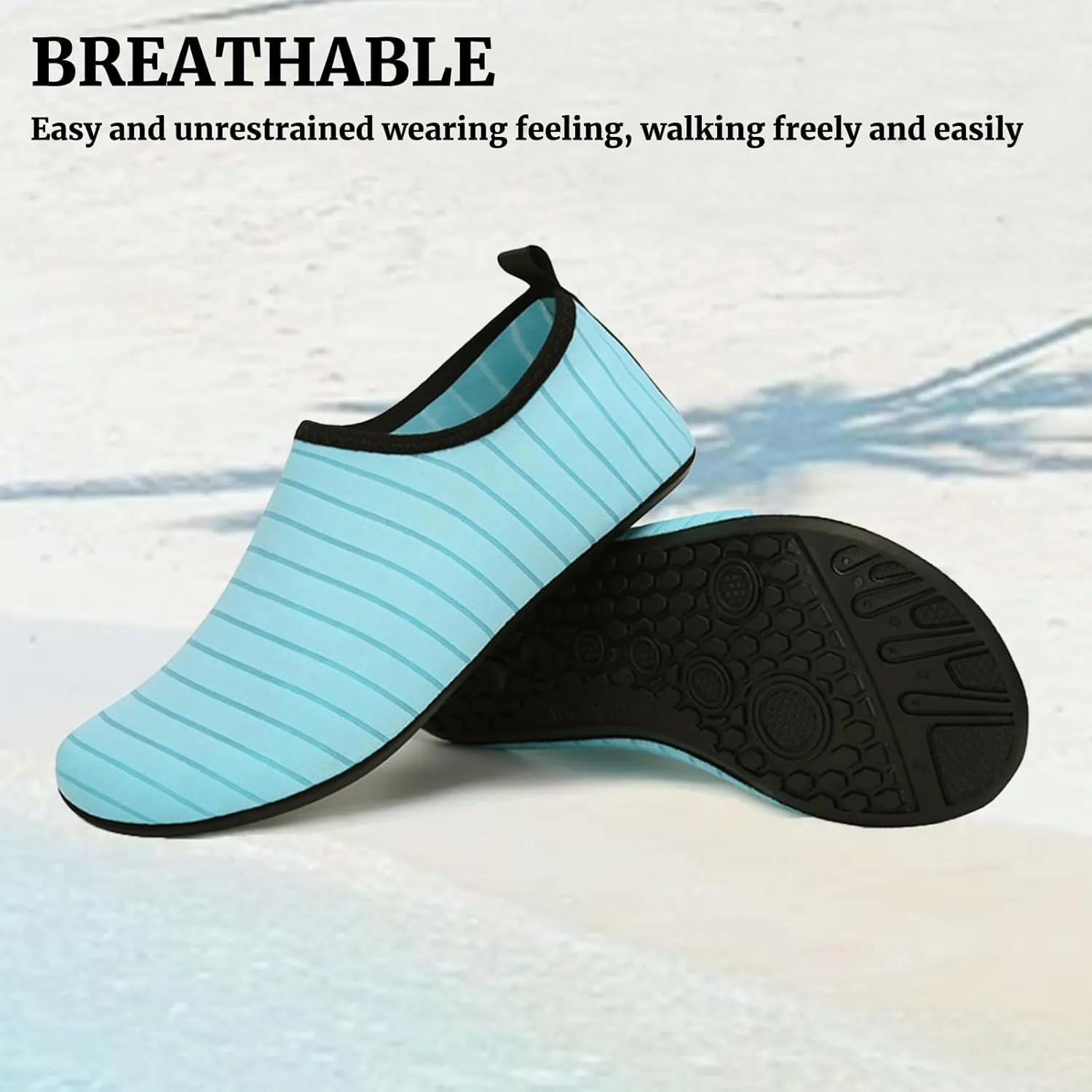 Pool Shoes for Women Water Aerobics Non Slip Wide Width Water Shoes Barefoot Aqua Socks Quick-Dry Non Slip Shoe Aqua Yoga Socks Slip On for Women Breathable Lightweight Beach Footwear