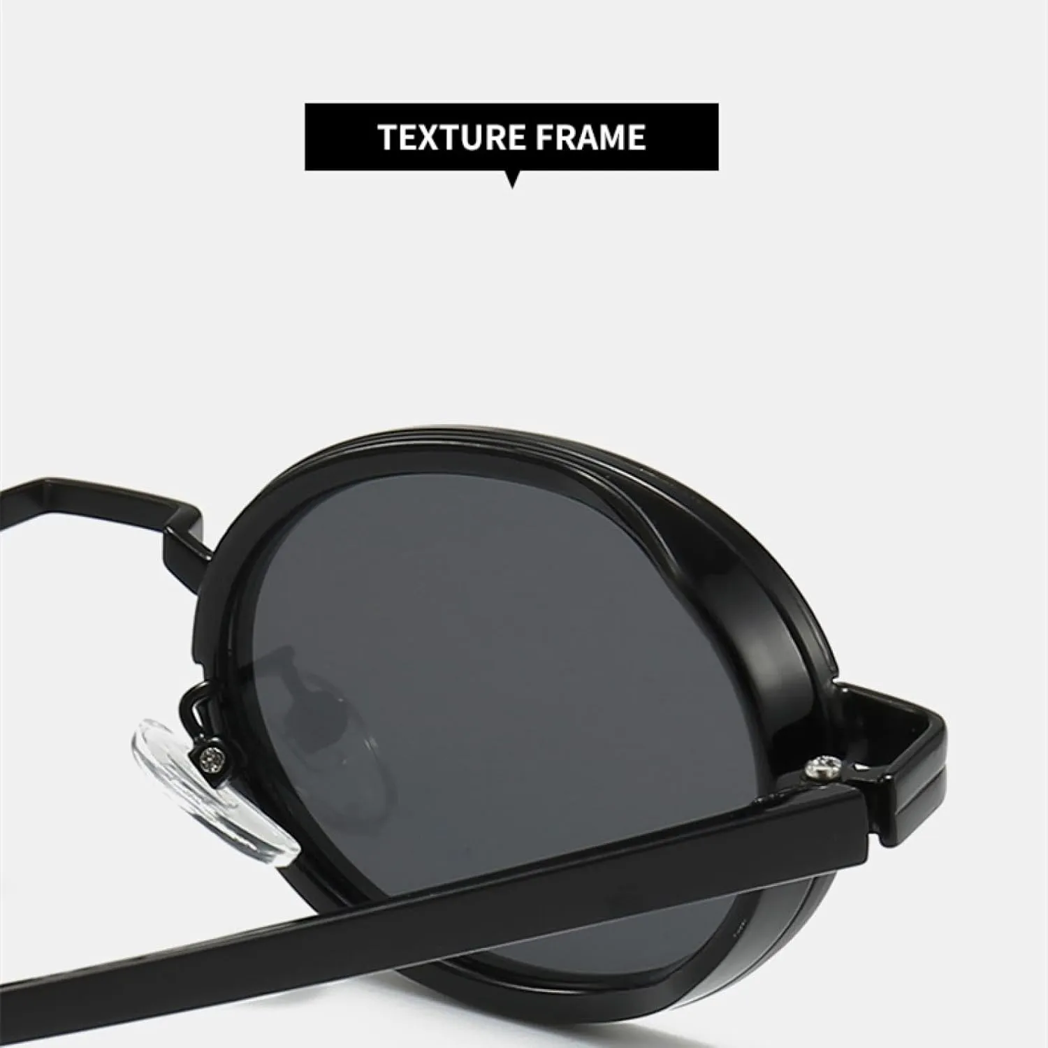 Retro Style Oval Sunglasses Women Small Frame Steampunk Glasses for Gradient