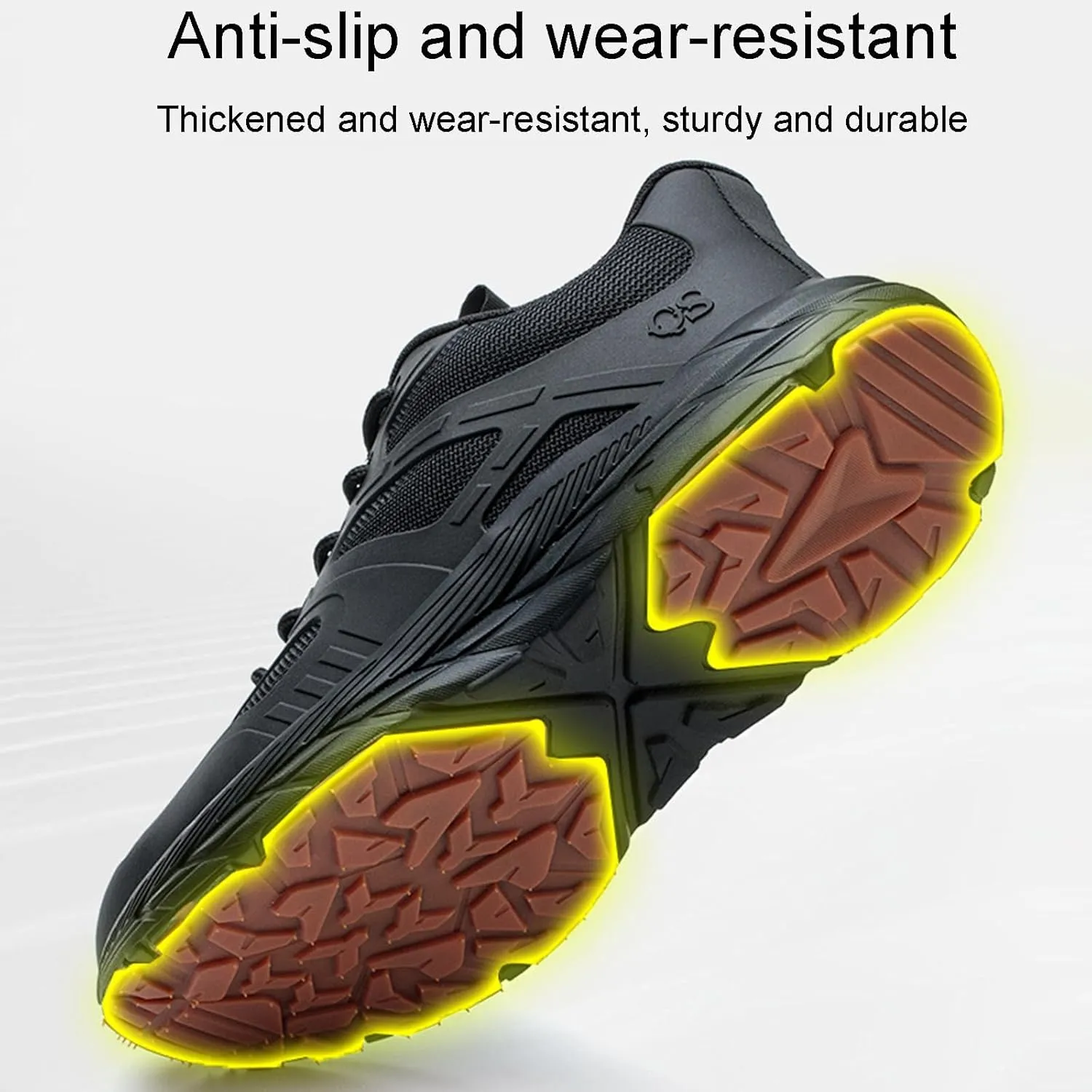 Safety Shoes for Mens Work Trainers,Mesh Cloth   TPU Upper Comfortable and Breathable Without Covering Your feet,Suitable for Logistics/Warehouse/Factory,45,Black