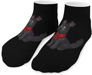Scottie Dog Cute Unisex Low Cut Socks No Show Athletic Running Ankle Sock