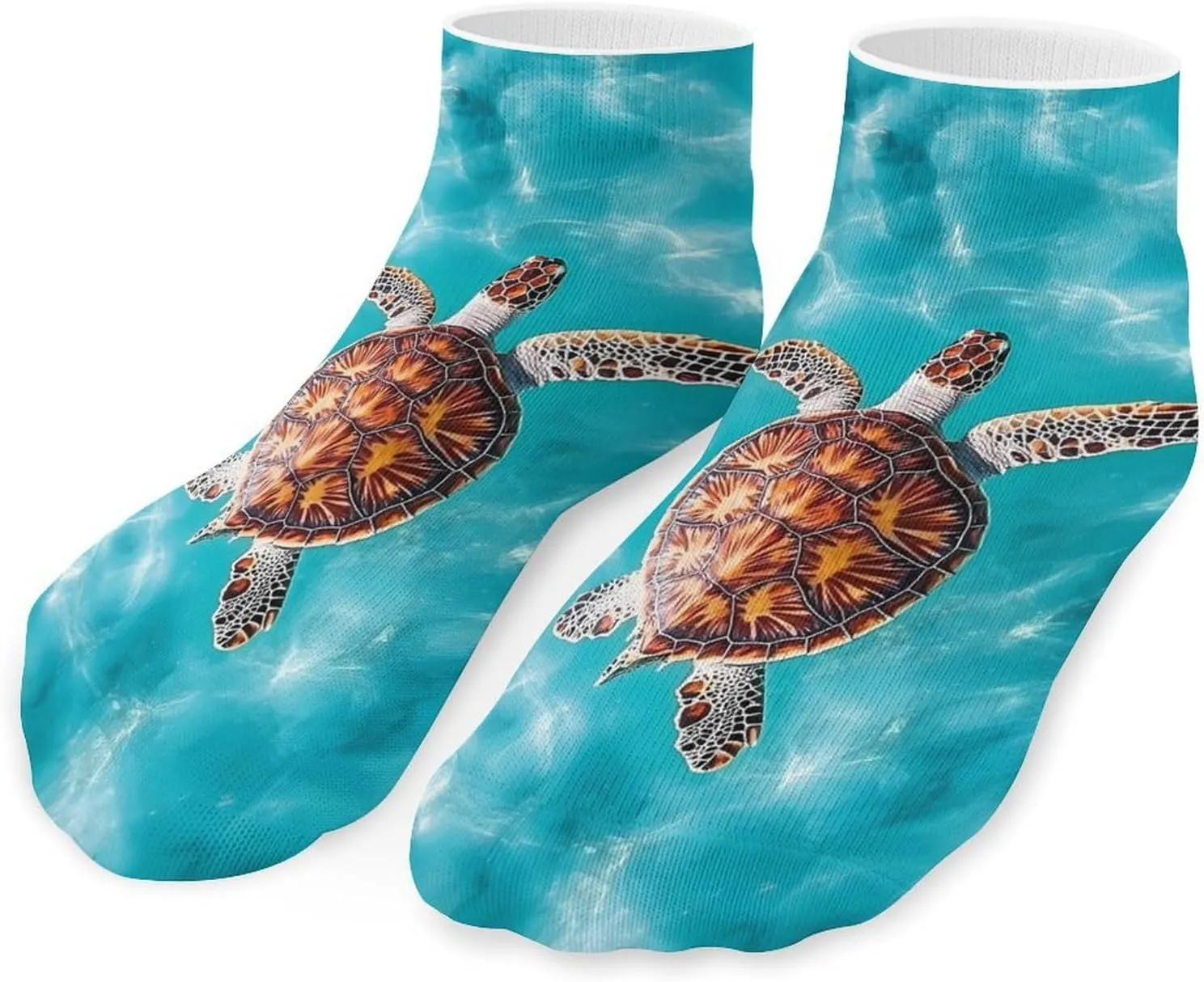 Sea Turtle Swimming Unisex Low Cut Socks No Show Athletic Running Ankle Sock