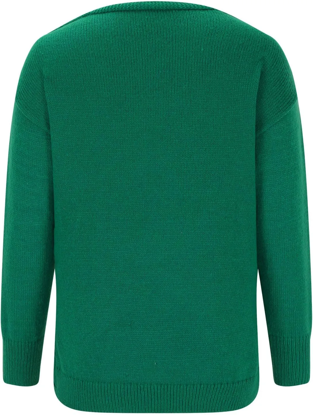 Sexy Sweaters for Women 2024 Drop Shoulder Long Sleeve Wrap Cross V Neck Jumper Tops Cable Knit Pullover Sweater