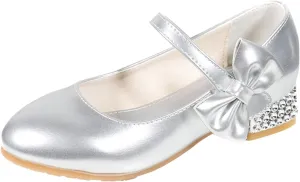 Shoes Low Heel Toddler Girls Dress Shoes Cute Bowknot Patent Mary Jane Flower Girls Wedding School Mary Jane Heels