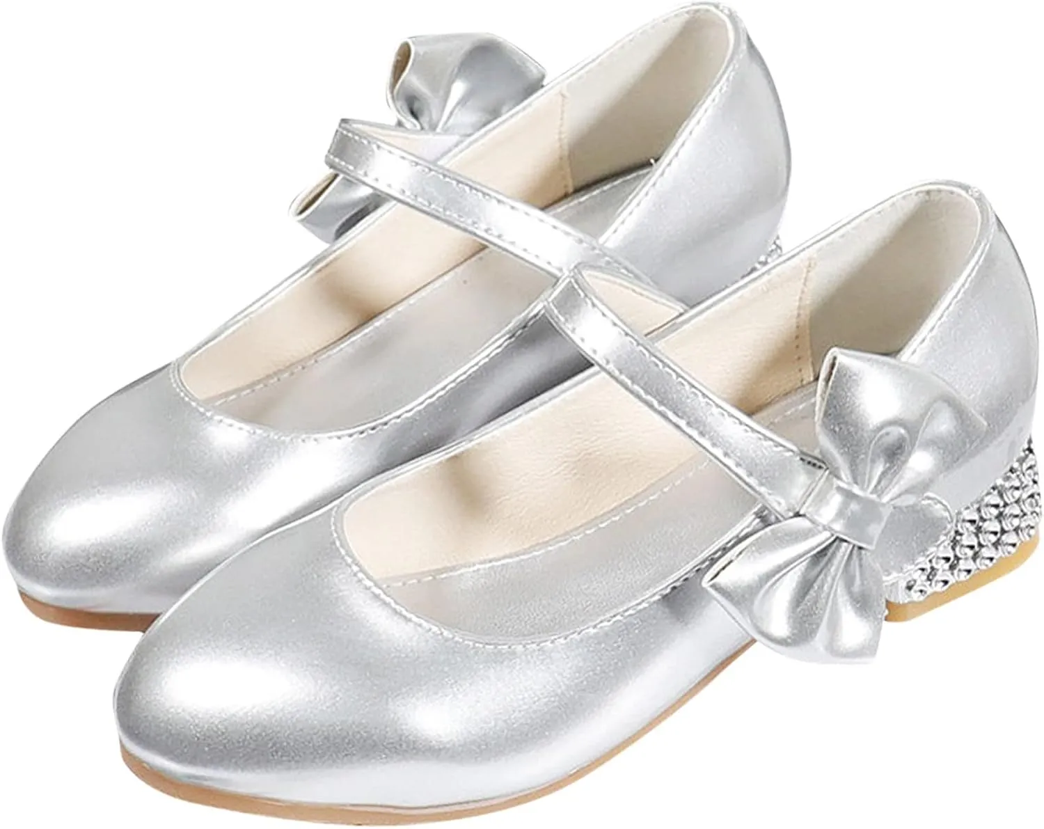 Shoes Low Heel Toddler Girls Dress Shoes Cute Bowknot Patent Mary Jane Flower Girls Wedding School Mary Jane Heels