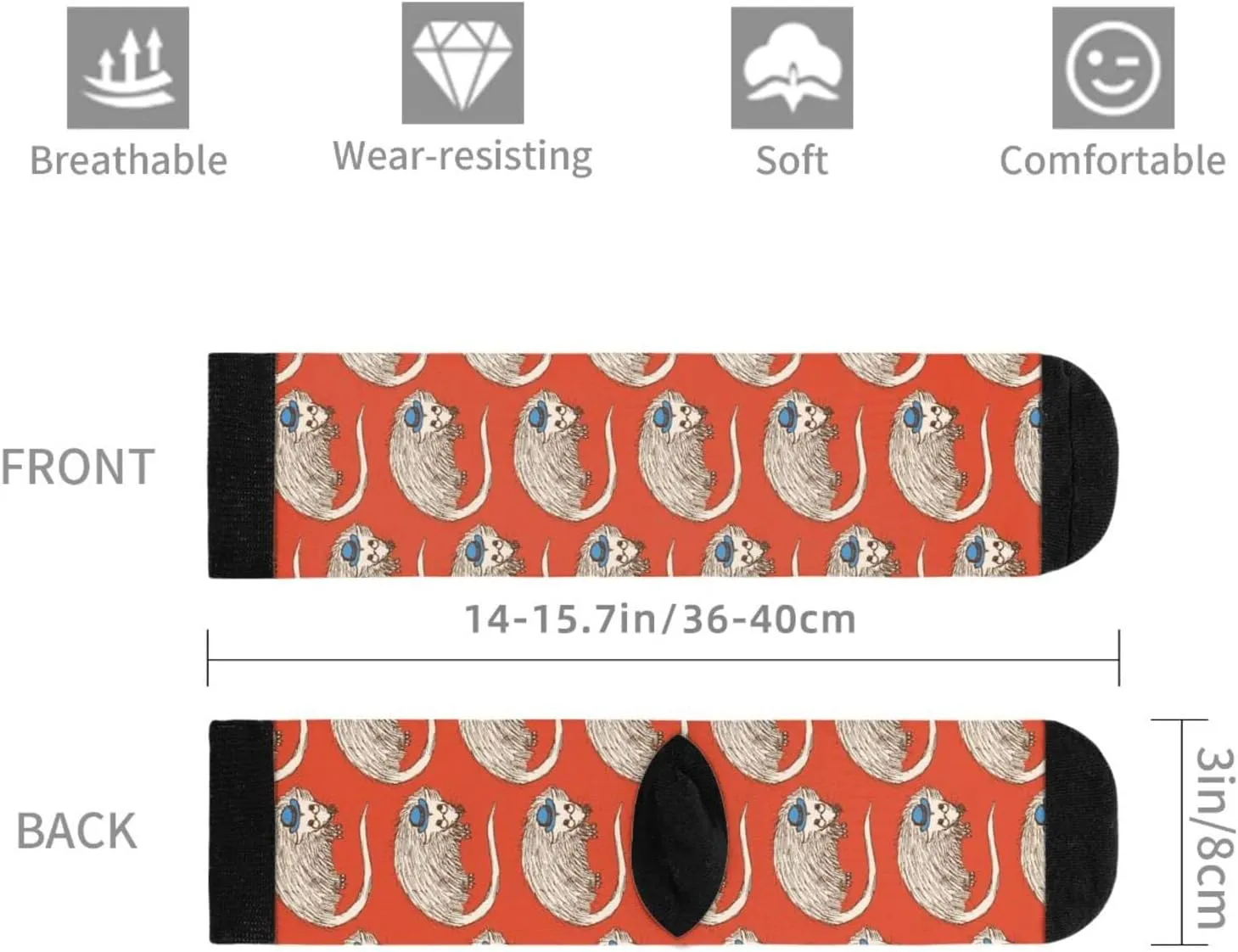 Sigouyinei Casual Funny Funky Novelty Socks For Men Women