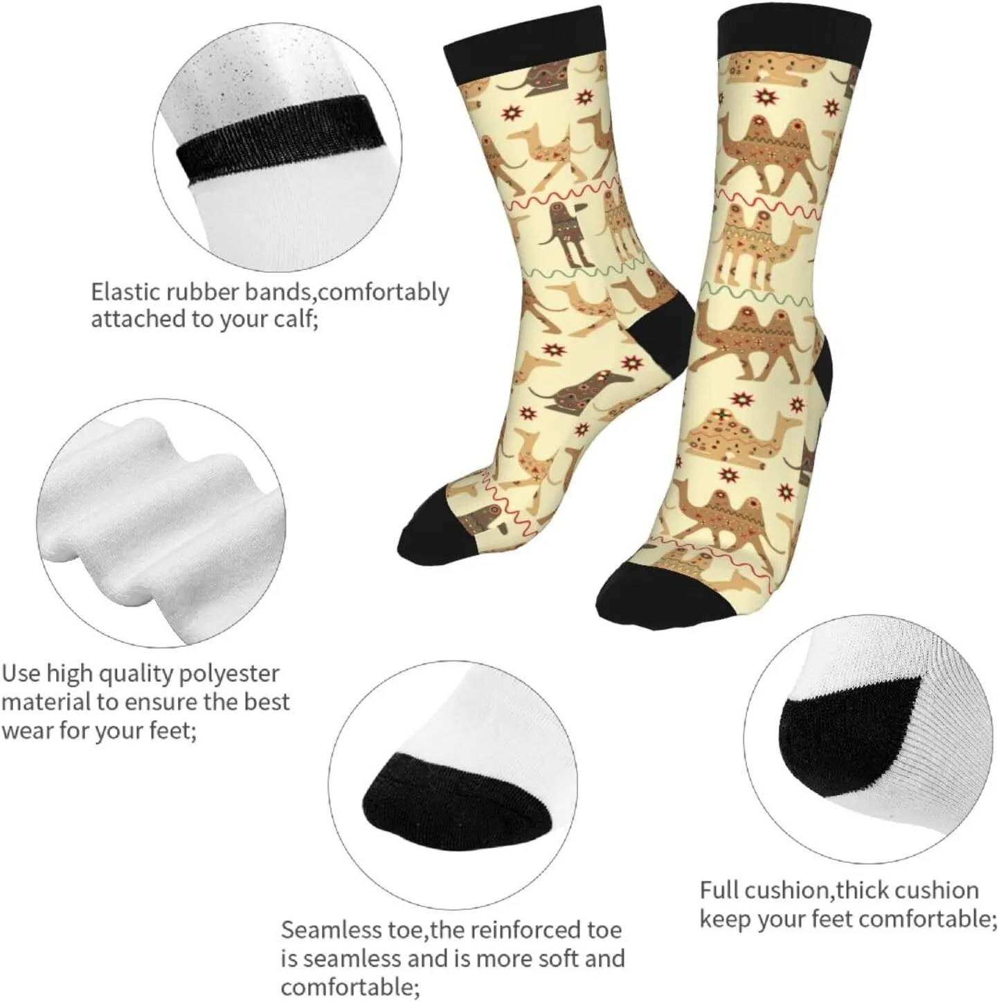 Sigouyinei Casual Funny Funky Novelty Socks For Men Women