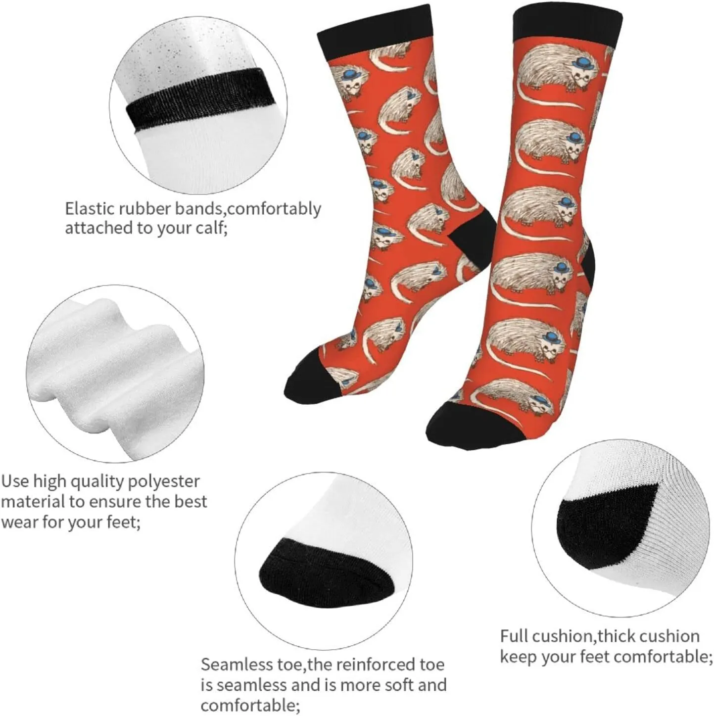 Sigouyinei Casual Funny Funky Novelty Socks For Men Women