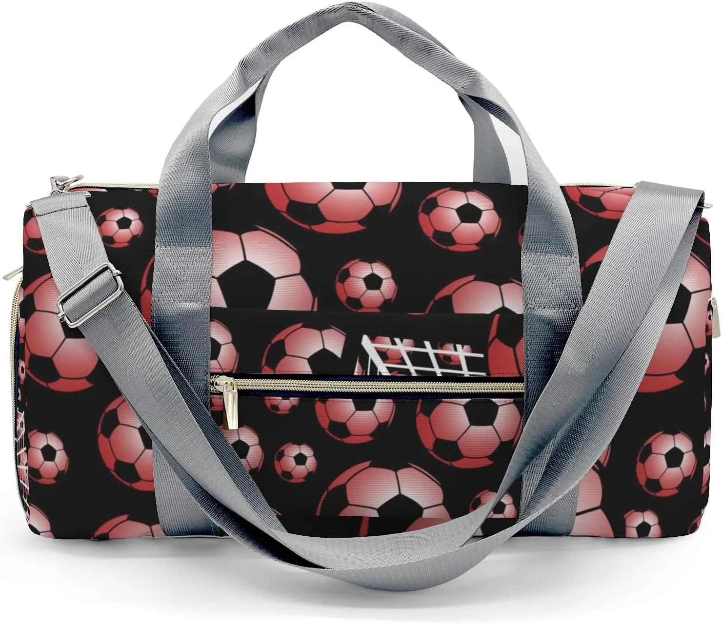Soccer Ball Player Number Name Travel Duffel Bag,Sports Tote Gym Bag,Shoulder Weekender Overnight Bag for Women