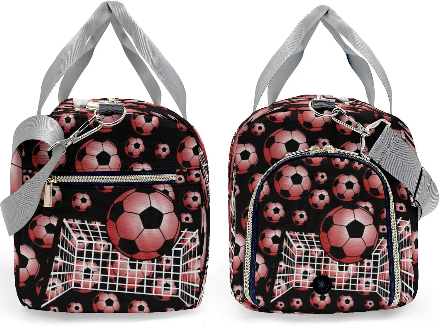 Soccer Ball Player Number Name Travel Duffel Bag,Sports Tote Gym Bag,Shoulder Weekender Overnight Bag for Women