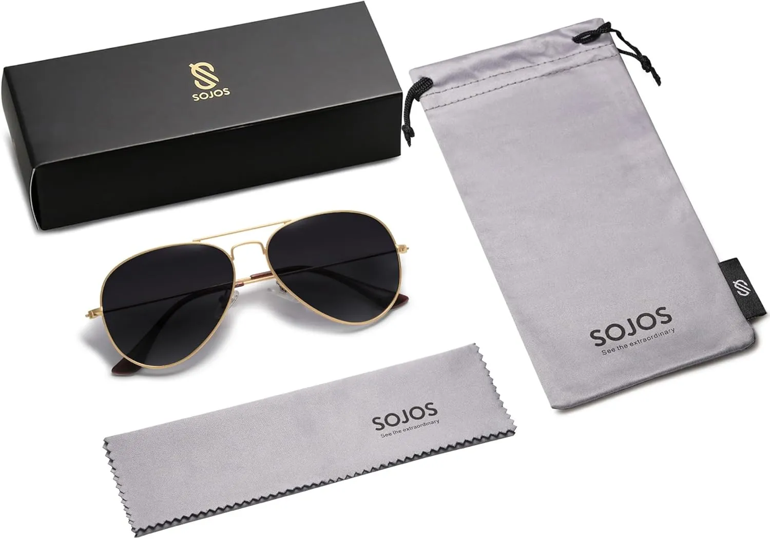 SOJOS Classic Aviator Polarized Sunglasses for Men Women Vintage Retro Style