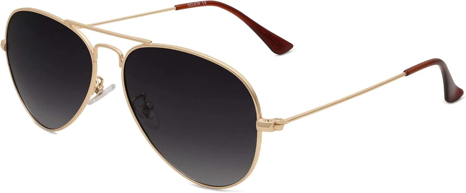 SOJOS Classic Aviator Polarized Sunglasses for Men Women Vintage Retro Style