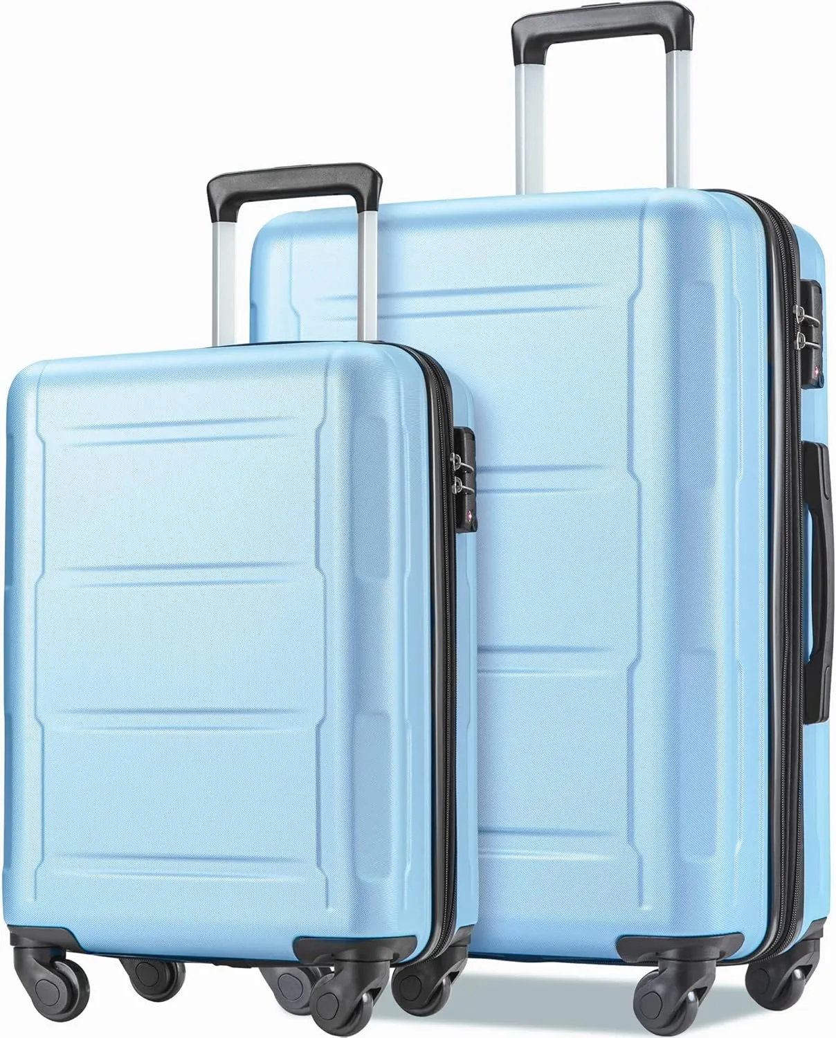 Spinner Wheel 2 Piece Luggage Set, 28" Expandable Suitcase, ABS Lightweight Carry On Luggage Suitcase With TSA Safeguard 3-Digit Lock, 360 Spinner Wheels, 20inch 28inch