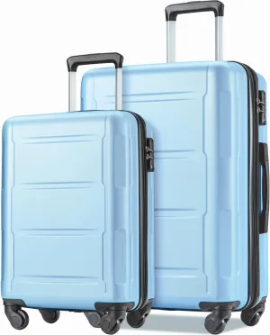 Spinner Wheel 2 Piece Luggage Set, 28" Expandable Suitcase, ABS Lightweight Carry On Luggage Suitcase With TSA Safeguard 3-Digit Lock, 360 Spinner Wheels, 20inch 28inch