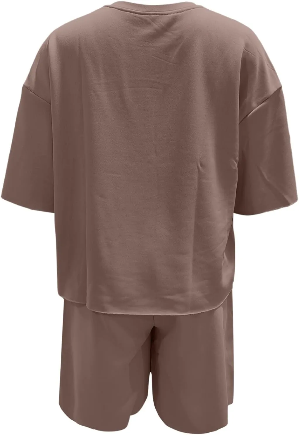 Summer Outfits for Women Ruffled Shirt and High Waist Shorts Sweatsuit Set Relaxed Fit Two Piece Lounge Spring Sets