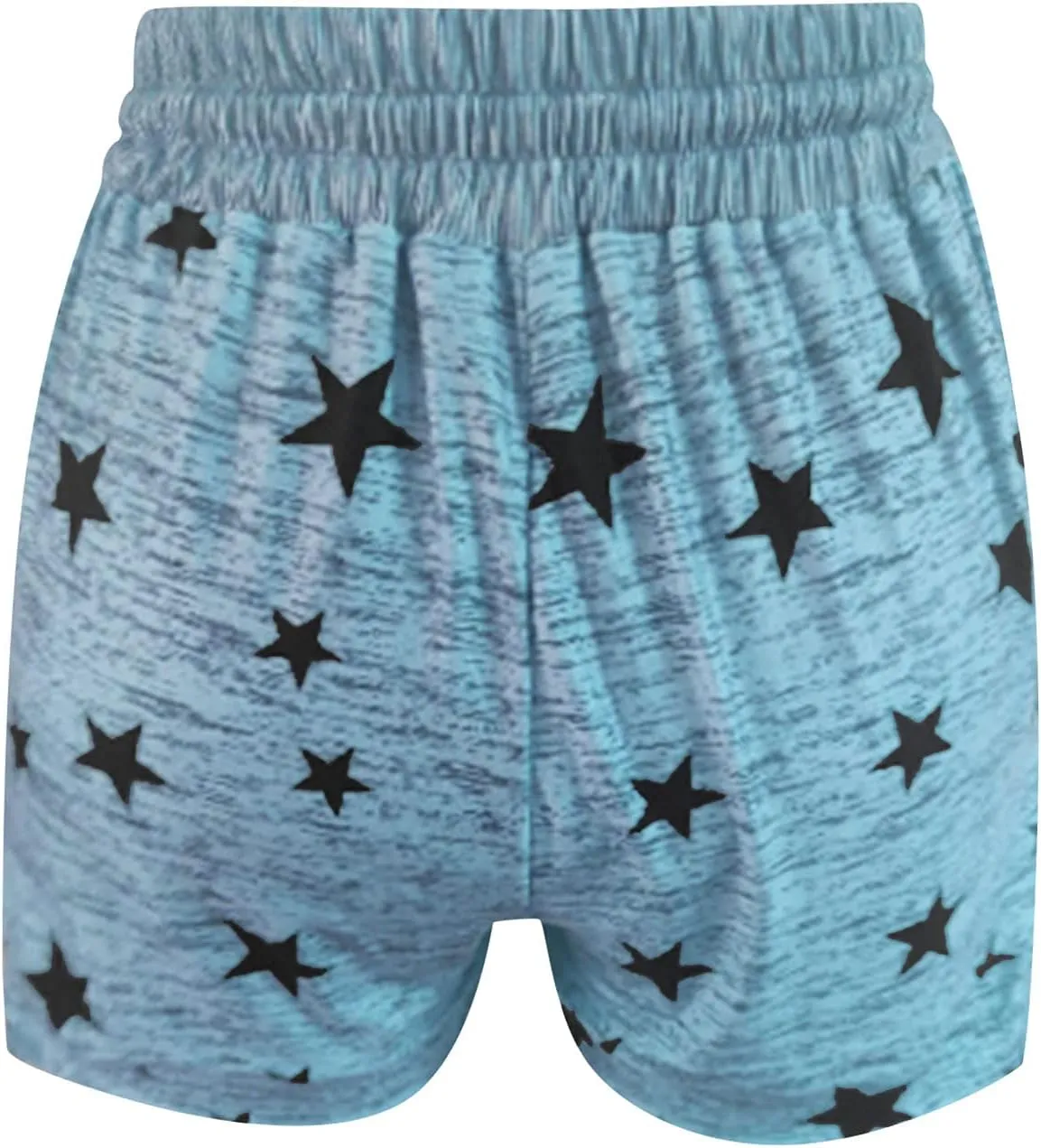 Summer Shorts for Women Trendy Print Yoga Pants Casual Loose Elastic Drawstring Trousers Beach Shorts Pockets
