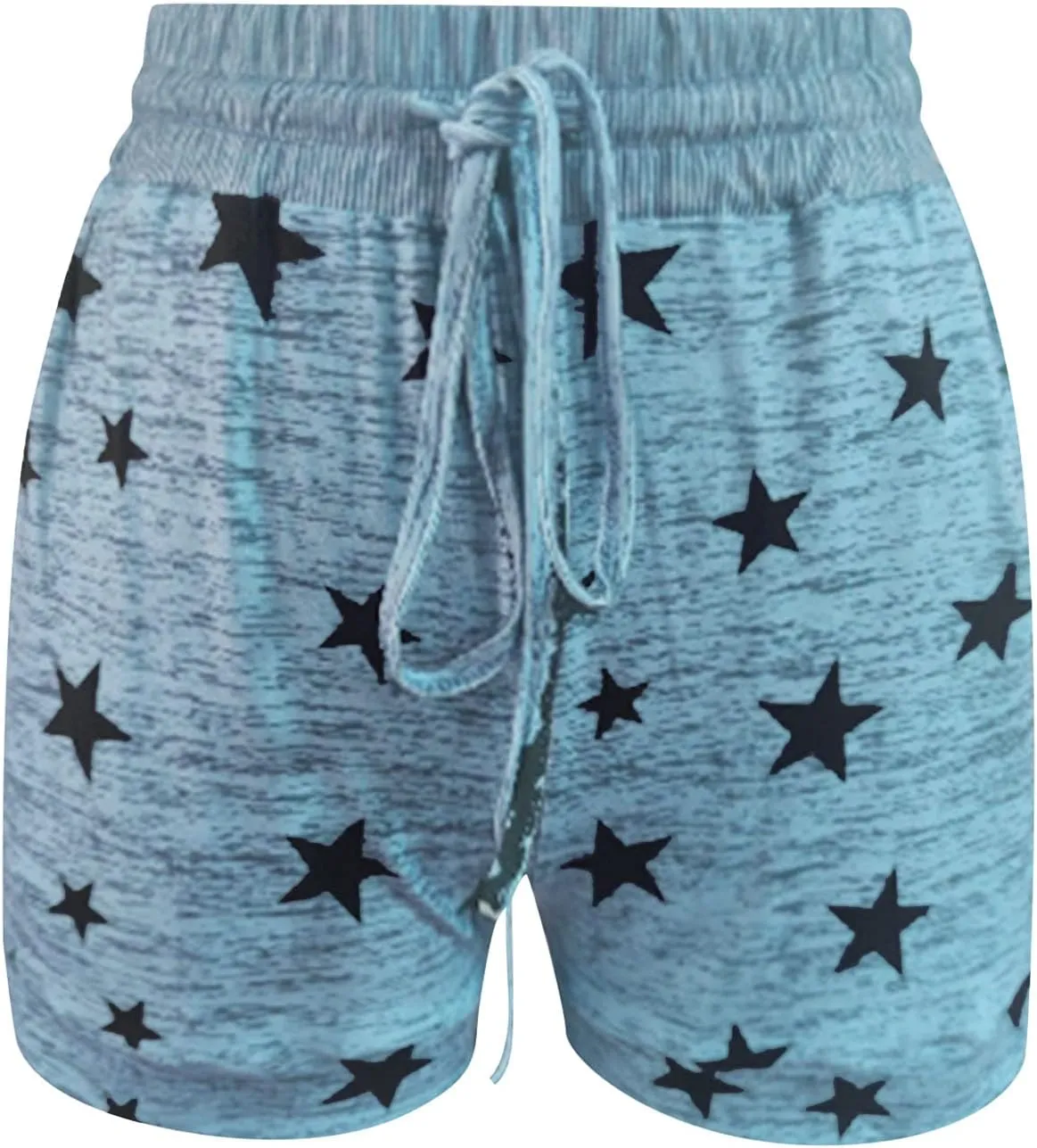 Summer Shorts for Women Trendy Print Yoga Pants Casual Loose Elastic Drawstring Trousers Beach Shorts Pockets