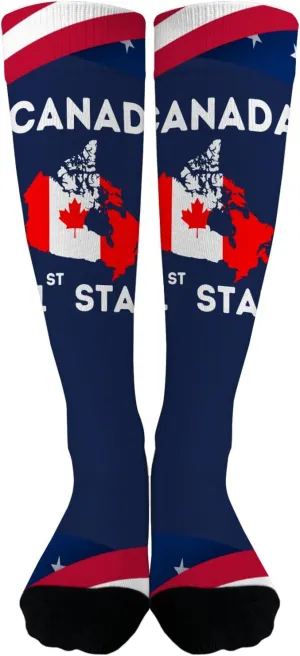 T Canada Canada 51st STATE Mens Dress Socks Women#for Kawaii Athletic Sock Men