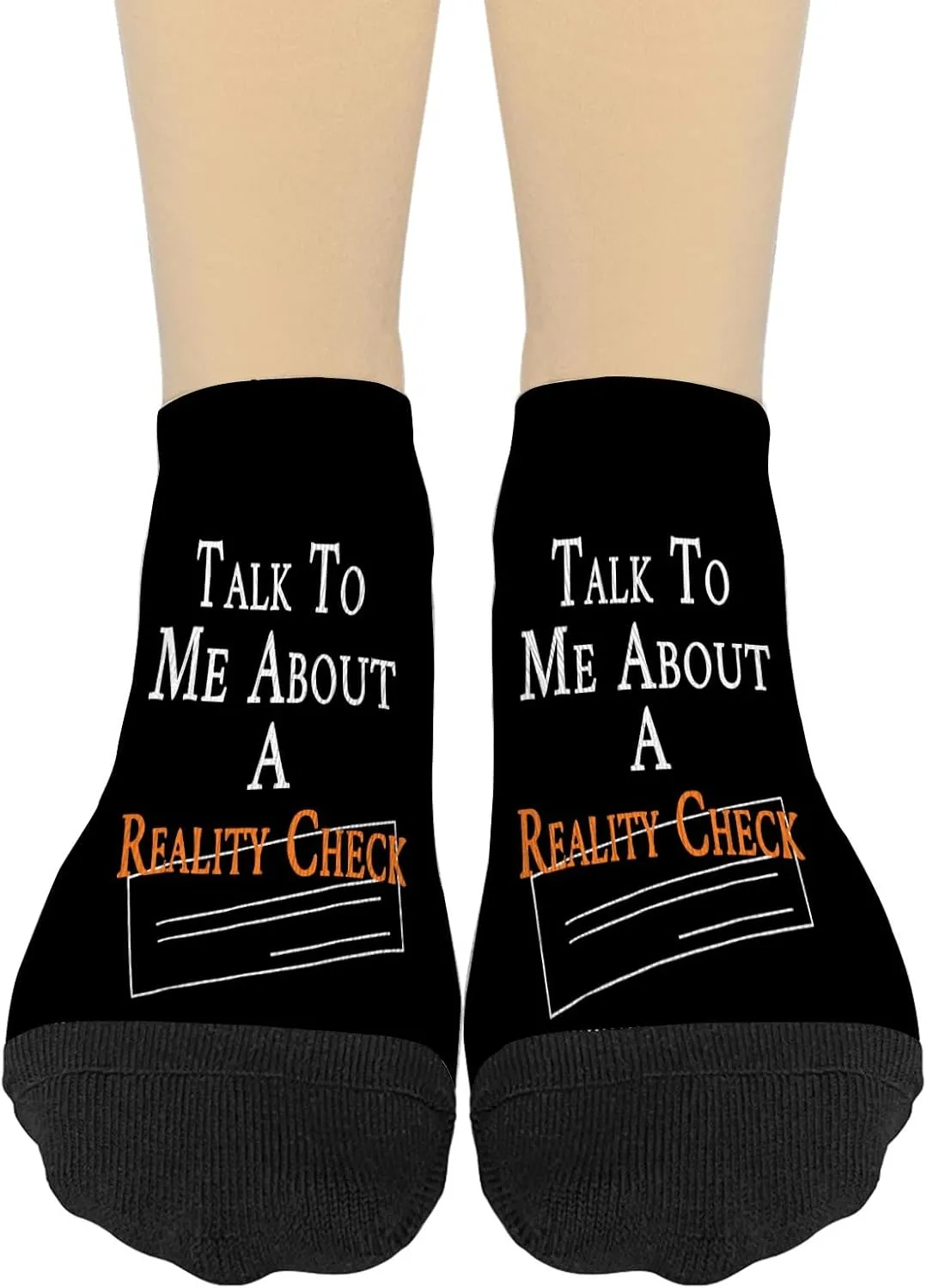 Talk To Me About A Reality Checks Womens No Show Socks Dress for Men's Socks