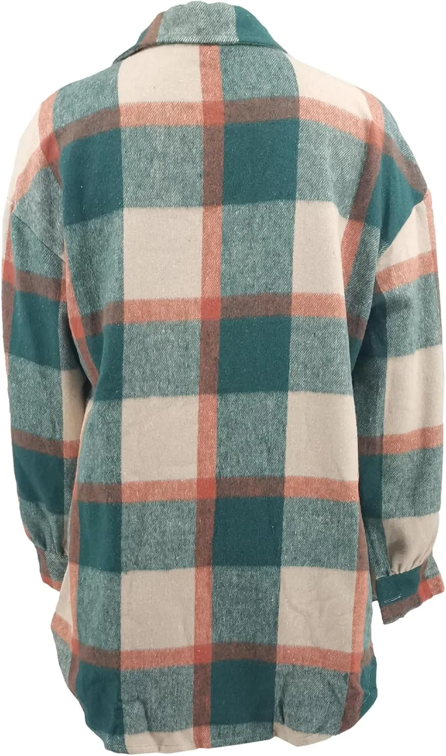 Tcremisa Womens Casual Plaid Shirt Jacket Wool Blend Button Down Long Sleeve Shacket Coats