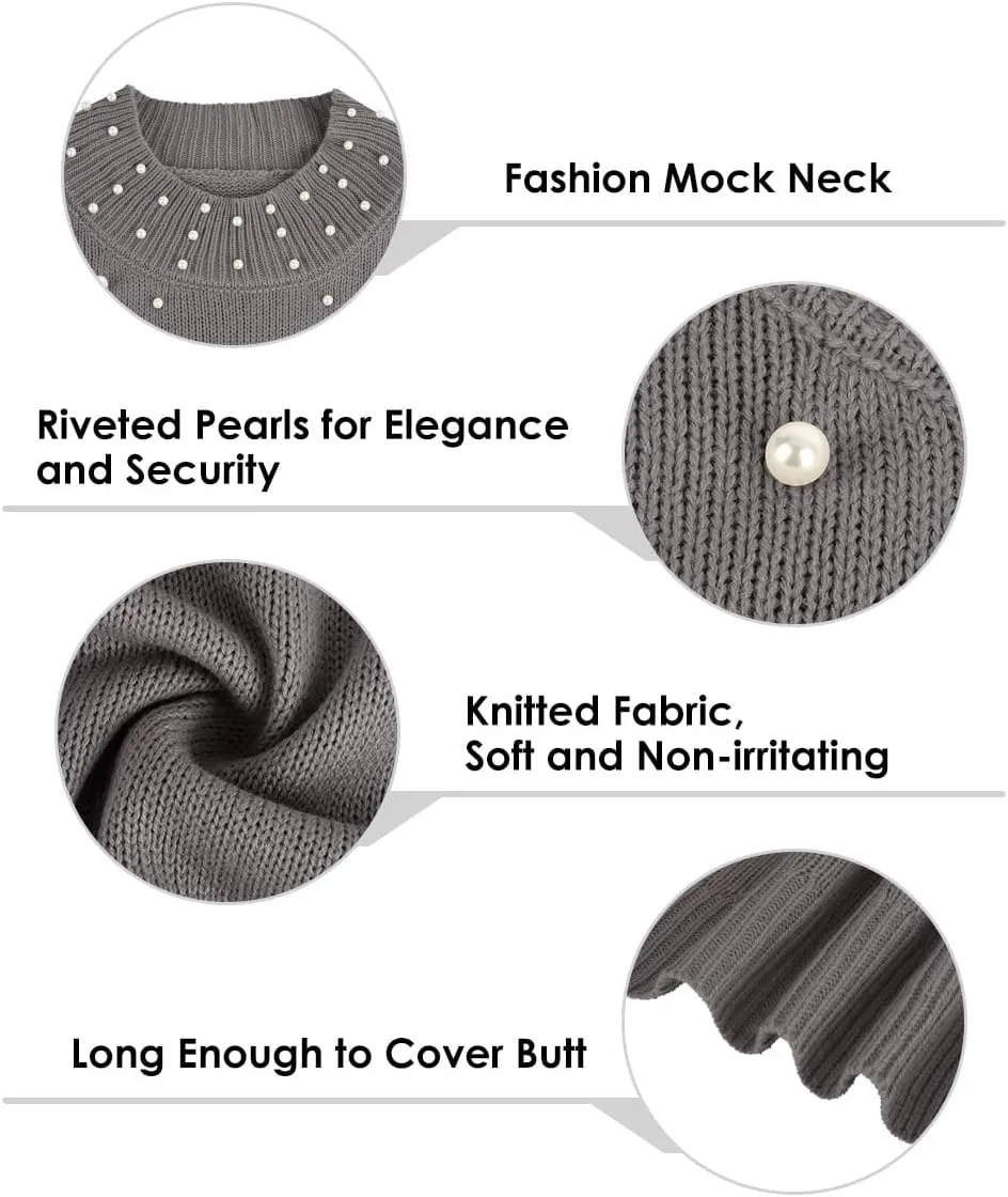 TIYOMI Plus Size Sweater Tops for Women Pearls Lantern Sleeve Sweater XL-5XL
