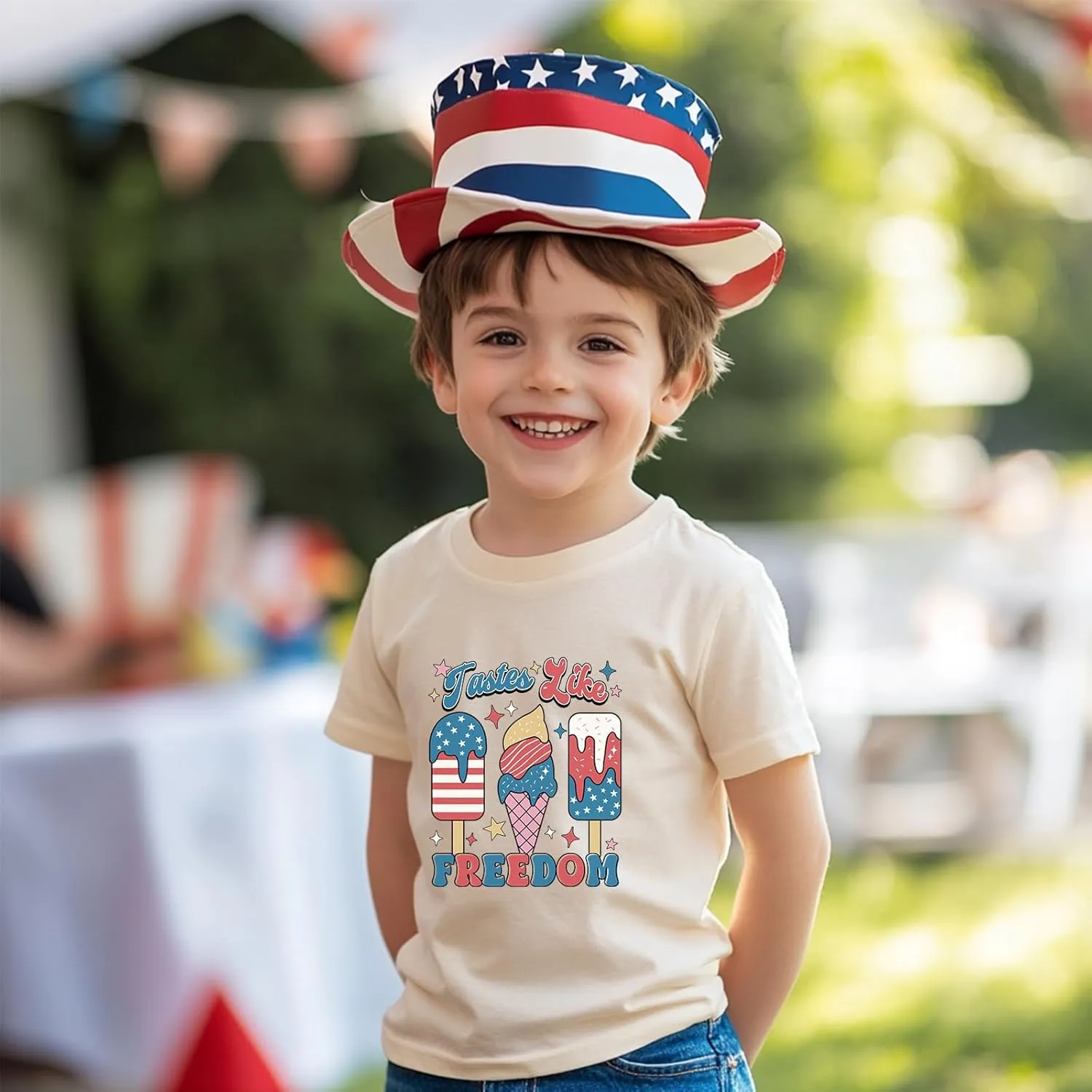 Toddler Girl American Flag Shirt 4th of July Tshirt Cotton Short Sleeve Tees 2-12 Years