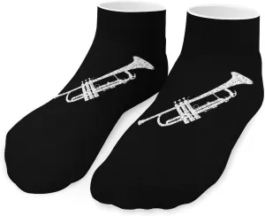 Trumpet Music Notes Unisex Low Cut Socks No Show Athletic Running Ankle Sock