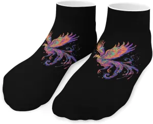 Vintage Rainbow Phoenix Unisex Low Cut Socks No Show Athletic Running Ankle Sock