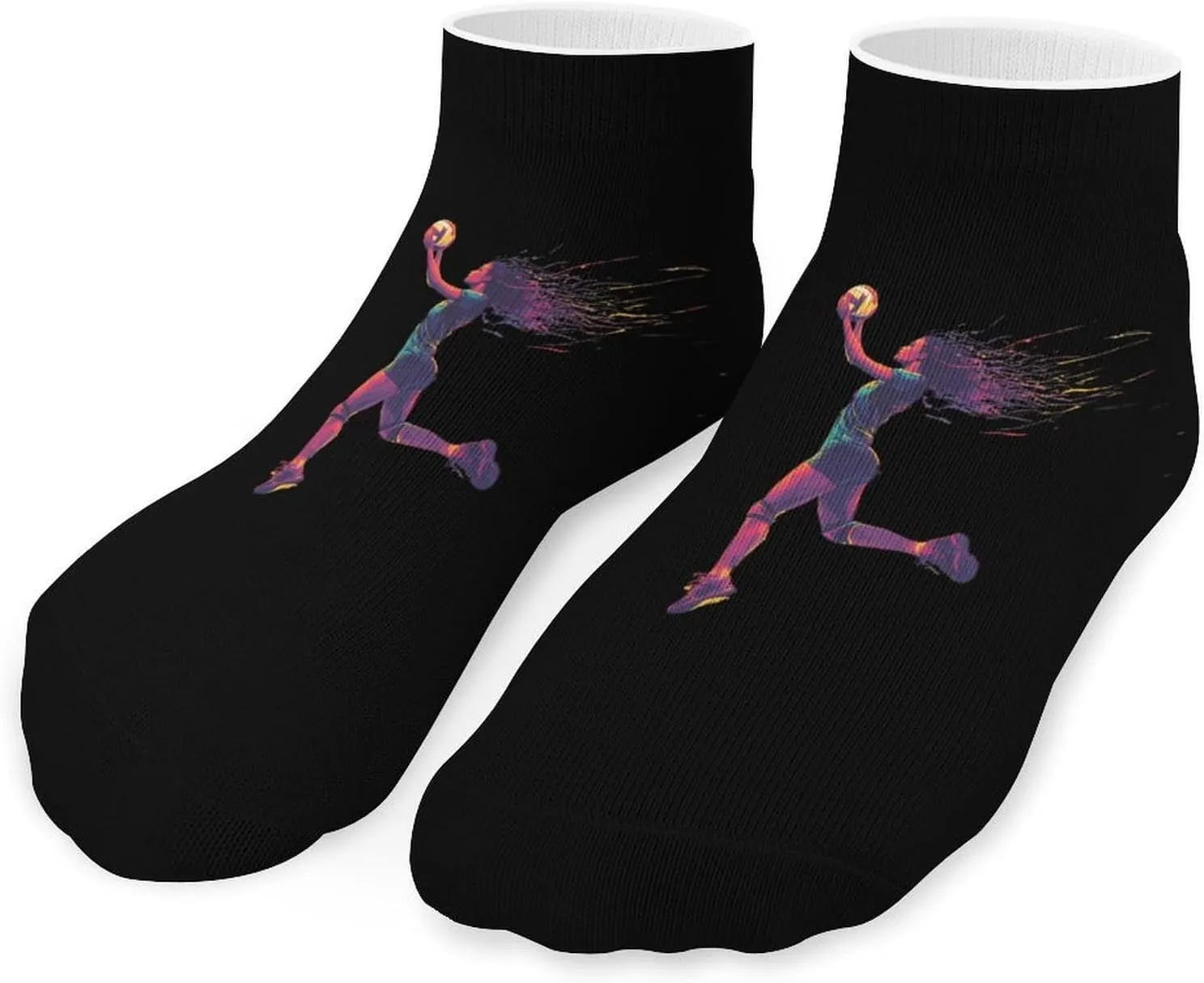 Volleyball Game Splash Unisex Low Cut Socks No Show Athletic Running Ankle Sock
