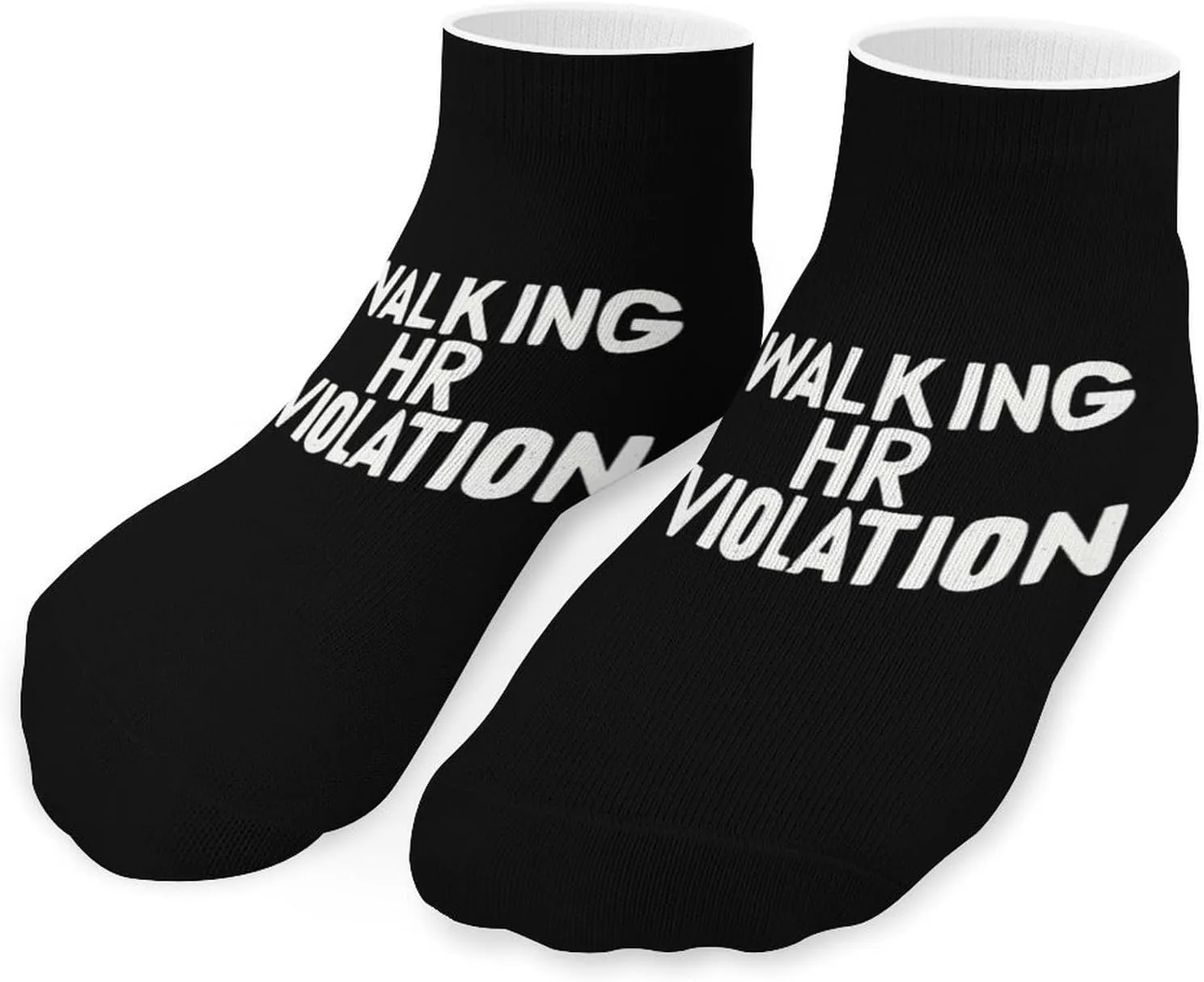 Walking HR Violation Unisex Low Cut Socks No Show Athletic Running Ankle Sock