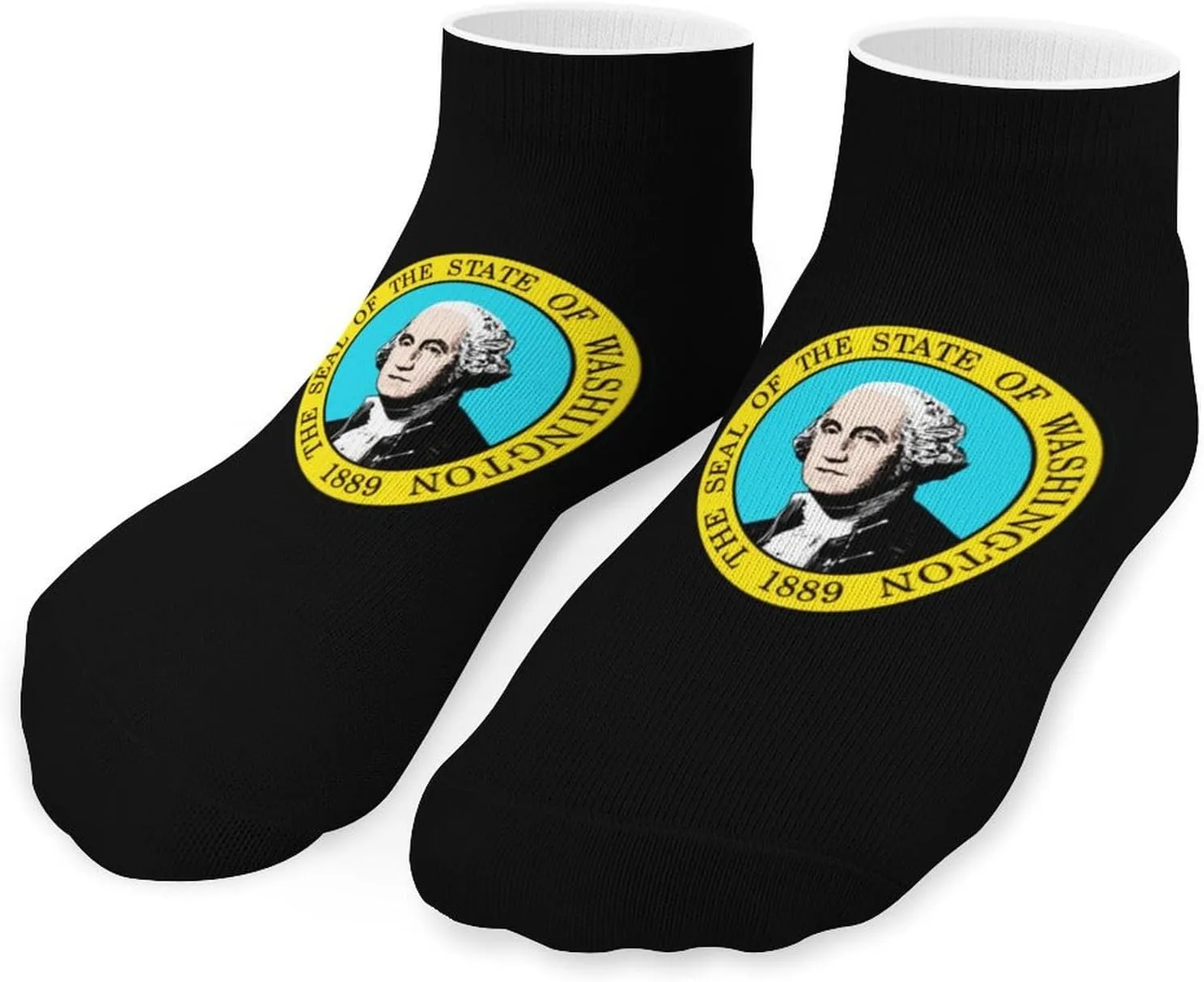 Washington State State Flag Unisex Ankle Socks Low Cut Funny Print Athletic No Show Stocking