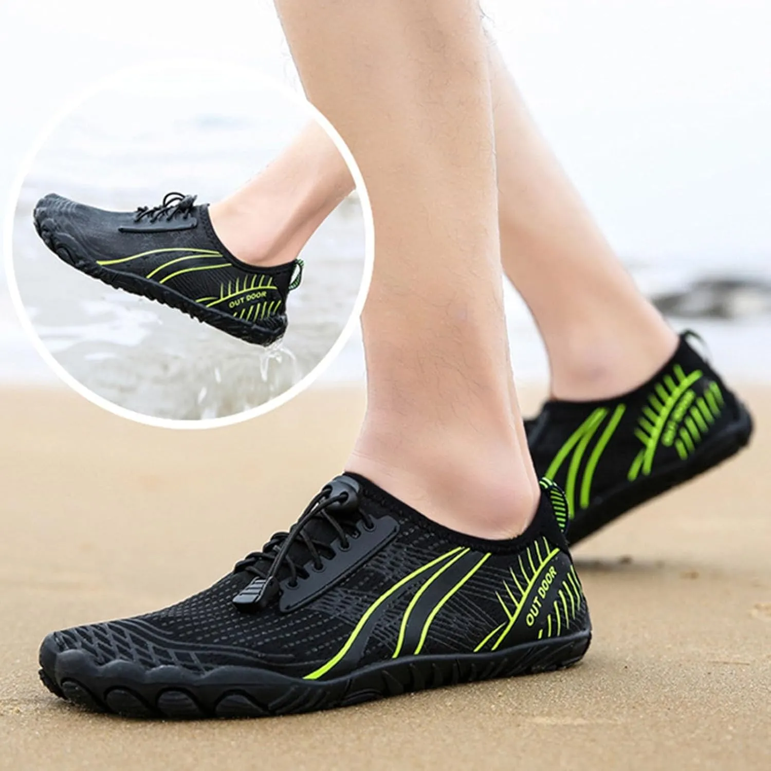 Water Shoes for Women Men Quick Dry Aqua Barefoot Beach Swim Pool Surf Hiking Yoga Lightweight Non Slip Breathable Wide Toe Outdoor Sports