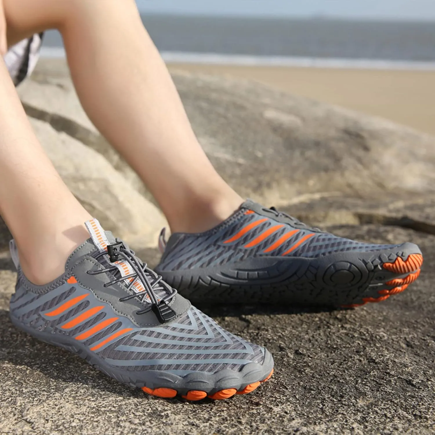 Water Shoes Mens Quick Dry Aqua Sock Water Shoes Hiking Men Extra Wide Water Shoes for Women Quick Drying Sports Aqua Shoes Non Slip Shoes for Beach Swim Pool River Boating Surf