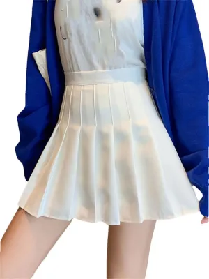 Women Pleated Skirts High Waist Zipper Girls Dancing JK Mini Skirts Student A Line Faldas