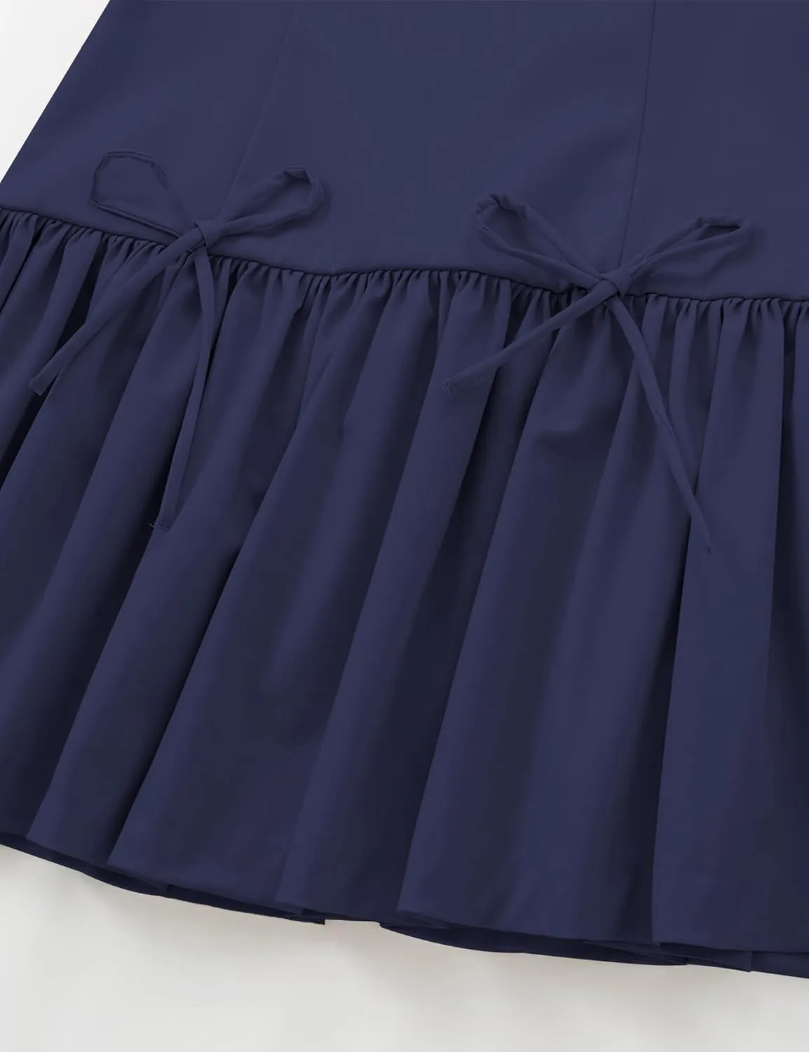 Women Y2k Mini Dress with Bow Sleeveless Pleated A-Line Dress Boat Neck Zipper Back Cocktail Party Tank Mini Dress