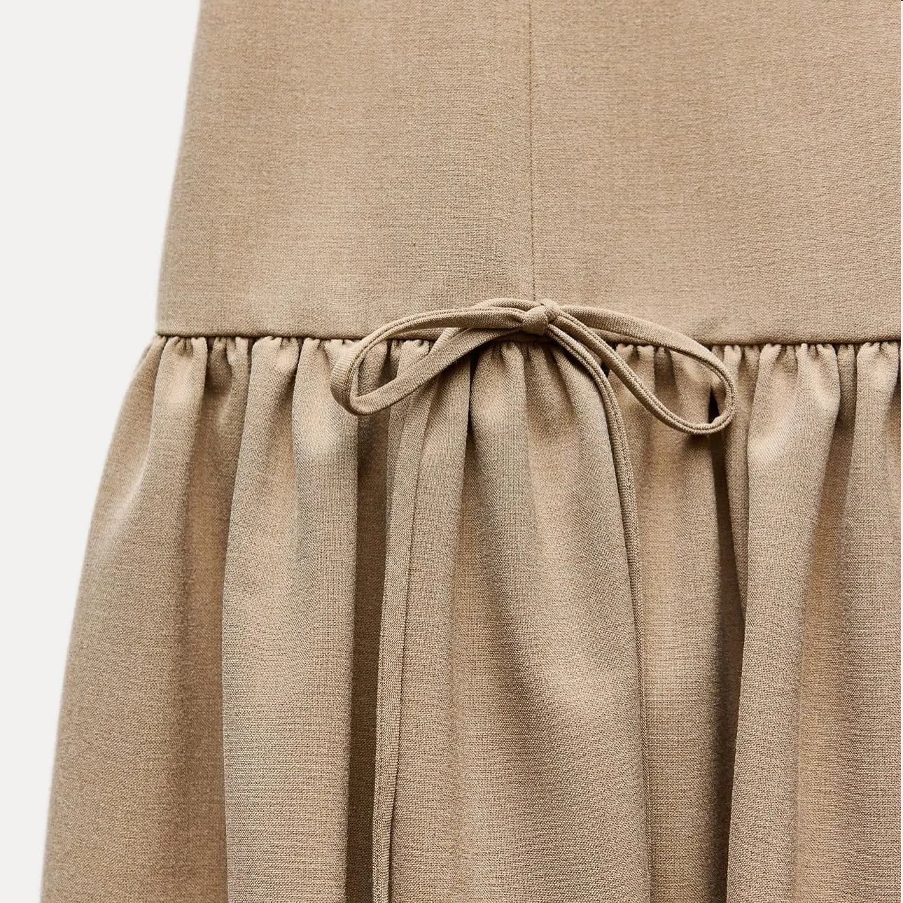 Women Y2k Mini Dress with Bow Sleeveless Pleated A-Line Dress Boat Neck Zipper Back Cocktail Party Tank Mini Dress