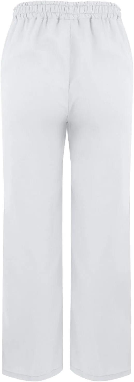 Women's Linen Pants with Drawstring & Split Hem - Summer Casual Linen Trousers Elastic Waist Lightweight Capris