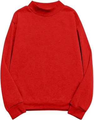 Women's Oversized Round Neck Sweatshirts Long Sleeve Turtleneck Velvet Sweatshirt,2024 Fall&Winter Trendy Women Top