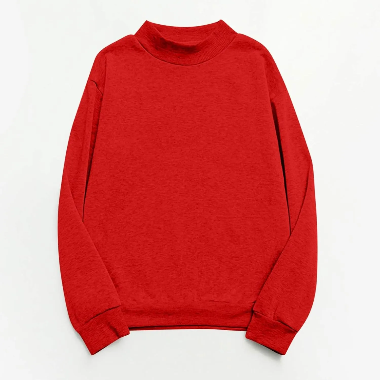 Women's Oversized Round Neck Sweatshirts Long Sleeve Turtleneck Velvet Sweatshirt,2024 Fall&Winter Trendy Women Top