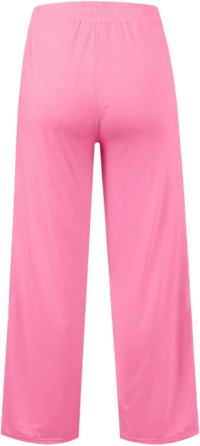 Women's Oversized Wide Leg Sweatpants High Waist Drawstring Sweatpants Womens Baggy Lounge Pants Joggers with Pockets