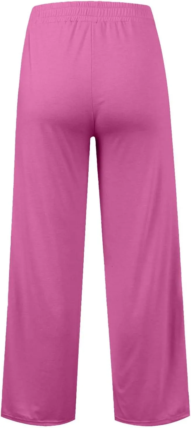 Women's Oversized Wide Leg Sweatpants High Waist Drawstring Sweatpants Womens Baggy Lounge Pants Joggers with Pockets