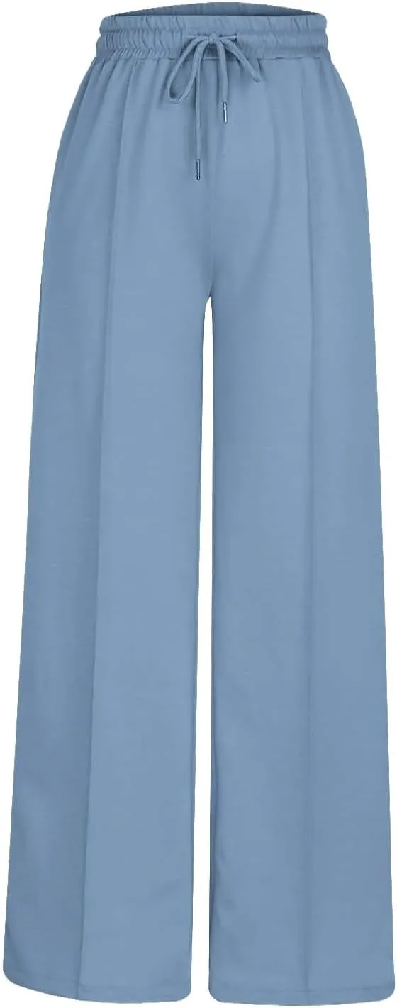 Women's Oversized Wide Leg Sweatpants High Waist Drawstring Sweatpants Womens Baggy Lounge Pants Joggers with Pockets