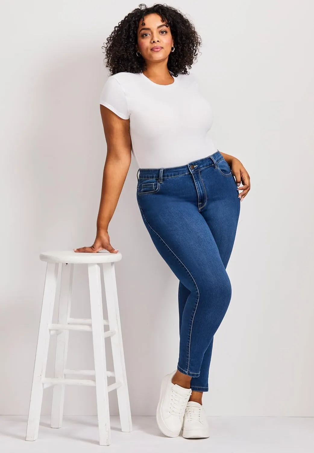 Women's Plus Size Petite Butter Denim Skinny Jean