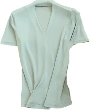 Women's Silk Knitted T-Shirt, V-Neck Short-Sleeved Solid Color Summer Casual Shirt